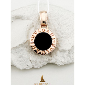 Кулон из красного золота в стиле BVLGARI